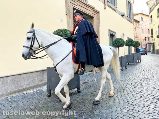 Viterbo - Carabinieri a cavallo il giorno di Natale