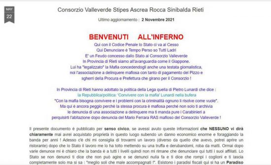 Il blog di Claudio Campiti contro il consorzio