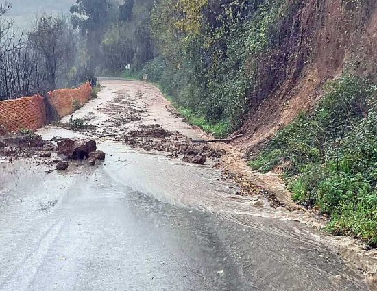 Civita Castellana - Smottamento sulla provinciale 77