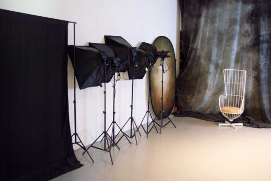Un angolo dello studio fotografico
