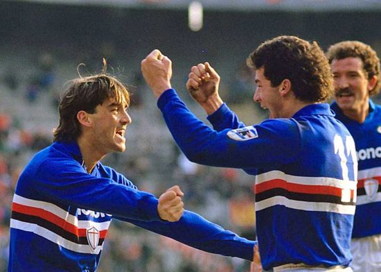 Roberto Mancini e Gianluca Vialli alla Sampdoria