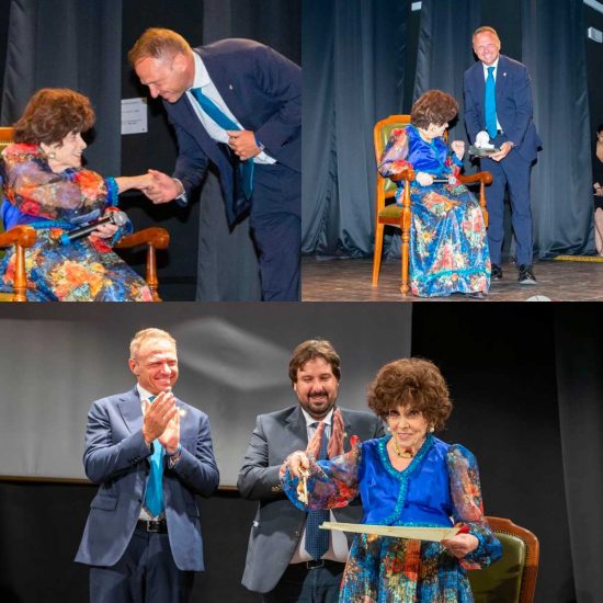 Gina Lollobrigida - La consegna delle chiavi della città di Subiaco