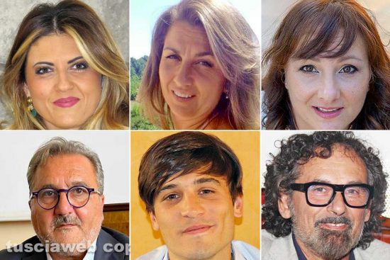 Elezioni regionali - Alessandra Troncarelli, Simona Rossini, Simona Sassara, Enrico Panunzi, Simone Brunelli e Massimo Erbetti 