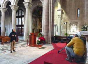 Le telecamere della tv nazionale portoghese RTP a Viterbo