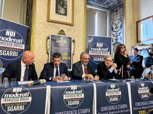 Roma - La presentazione della lista "Noi Moderati-Rinascimento Sgarbi"
