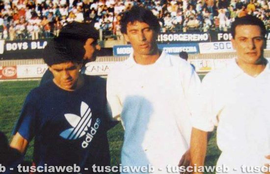 Maradona al Fattori di Civitavecchia per un'amichevole nel 1990