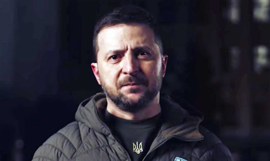 Kiev - Zelensky durante il discorso di fine anno