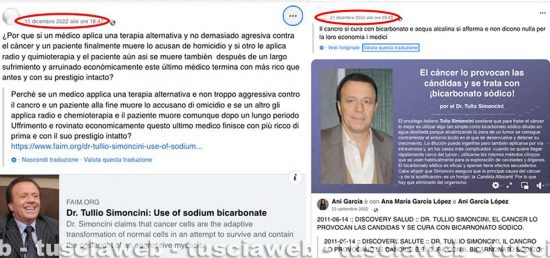 Tullio Simoncini - In due posto su Facebook a dicembre 2022