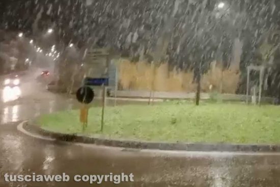 Neve a Viterbo in via Genova
