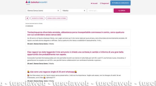 Il portale Bakeka incontri