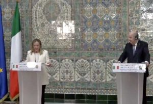 Giorgia Meloni e Abdelmadjid Tebboune