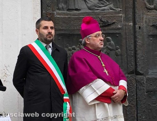 Civita Castellana - Luca Giampieri e il nuovo vescovo Marco Salvi