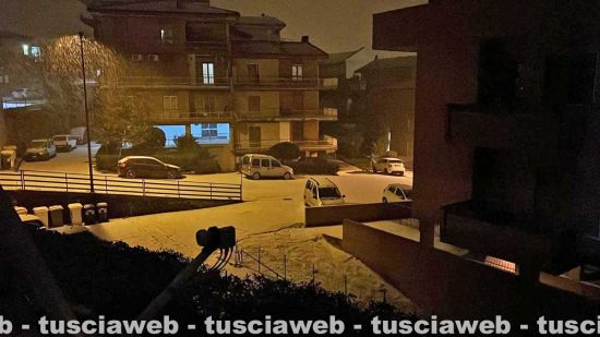 Tolfa - Primi fiocchi di neve
