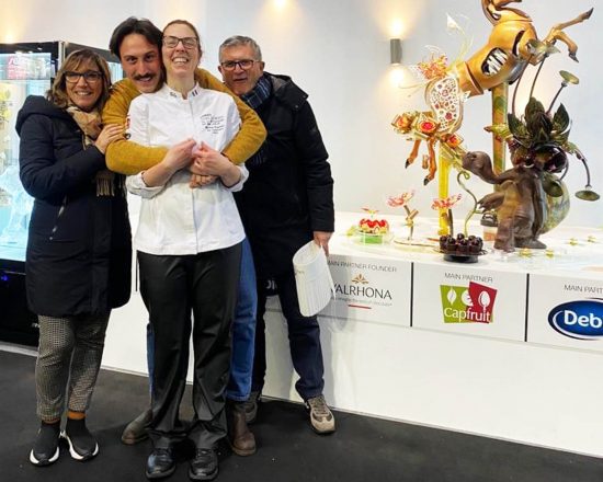 Lione - Martina Brachetti con i famigliari: la madre Anna Rita Properzi, il fratello Leonardo Brachetti, il padre Giuseppe Brachetti