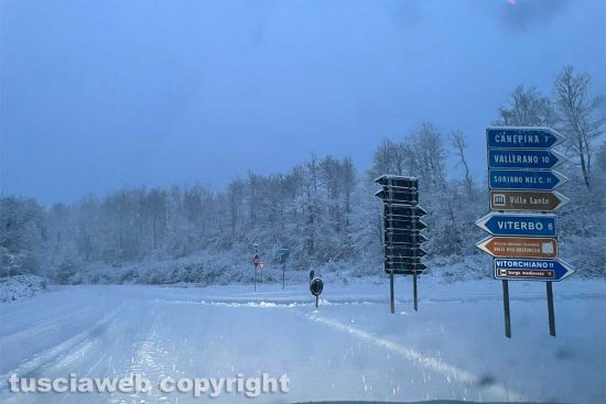 Viterbo - Neve sulla Cimina