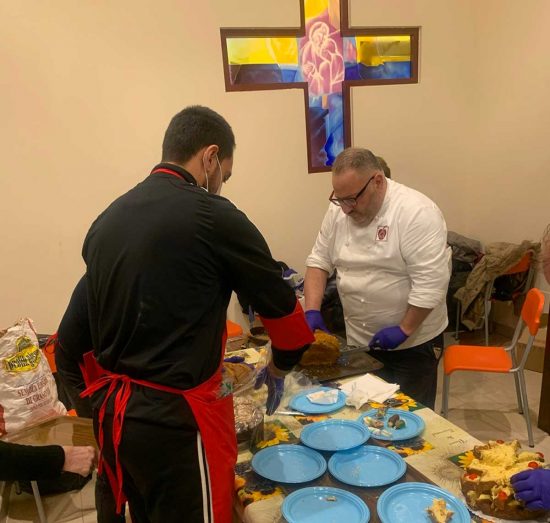 Viterbo - Pranzo della solidarietà alla chiesa di Villanova