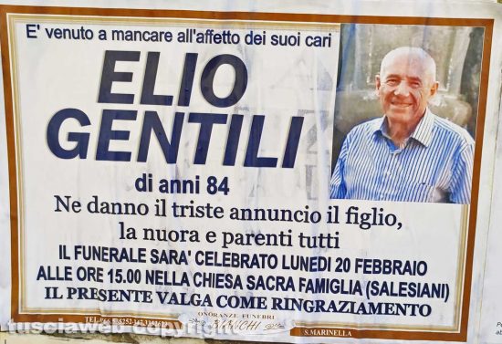 Civitavecchia - Domani i funerali di Elio Gentili