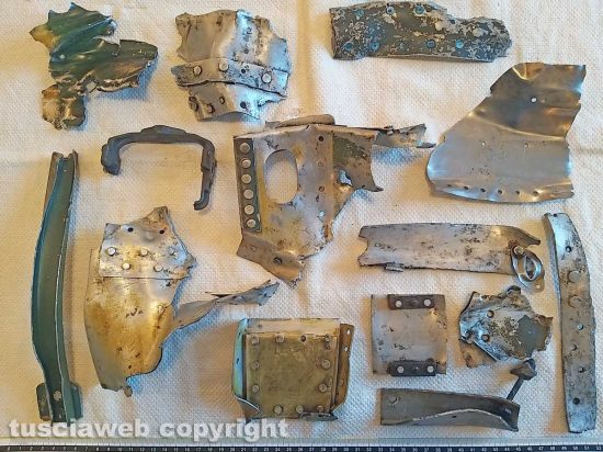 Alcuni resti del P-47 del tenente Ward Pringle
