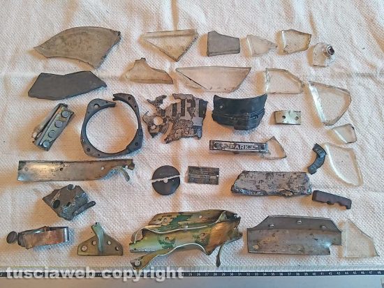 Alcuni resti del P-47 del tenente Ward Pringle