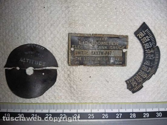 Alcuni resti del P-47 del tenente Ward Pringle