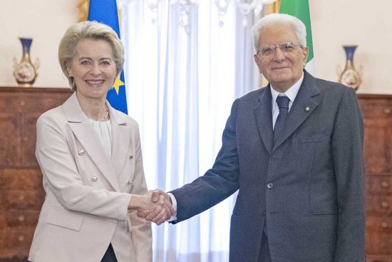 Ursula von der Leyen e Sergio Mattarella