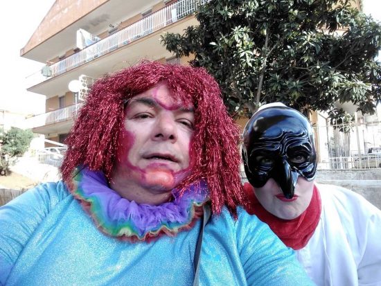 Roberto D'Amico in costume per la sfilata di carnevale a Civita Castellana