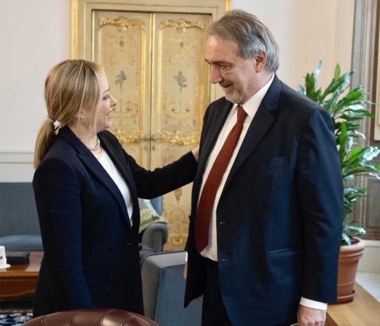 Giorgia Meloni e Francesco Rocca