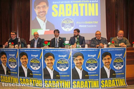 Viterbo - L'incontro di Sabatini (FdI) alle Terme dei Papi