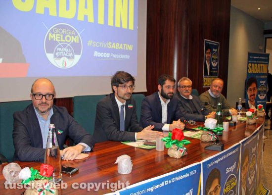 Viterbo - L'incontro di Sabatini (FdI) alle Terme dei Papi