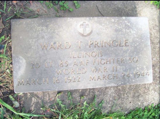 La lapide del tenente Ward Thomas Pringle