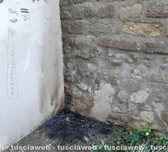 Viterbo - Giardino comunale - Resti di un fuoco