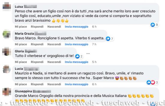 I commenti sulla pagina Facebook di Tusciaweb