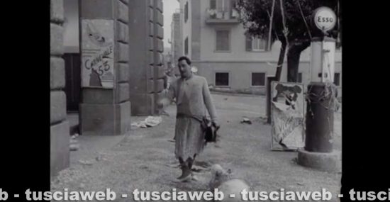 Viterbo - Piazza della Rocca al tempo di Alberto Sordi