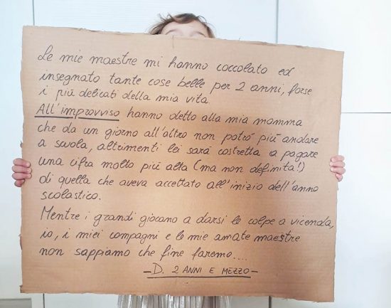 Tuscania - La foto pubblicata sui social dalle mamme del comitato spontaneo 