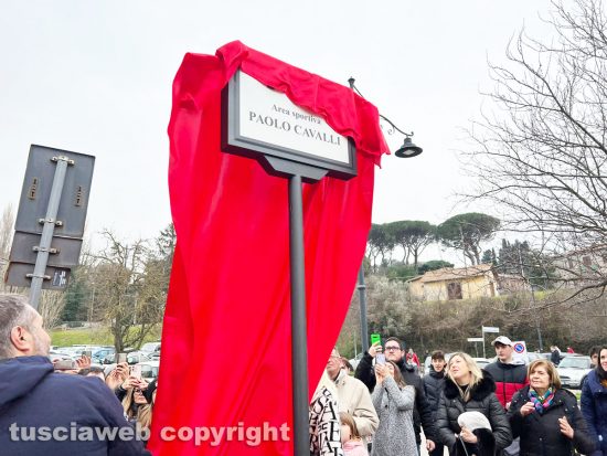 Viterbo - Inaugurazione area sportiva valle Pierina dedicata a Paolo cavalli