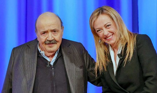 Maurizio Costanzo e Giorgia Meloni