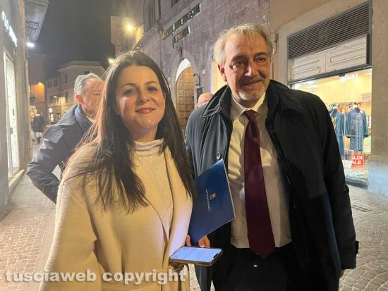 Francesco Rocca con la sua sostenitrice Chiara Frontini