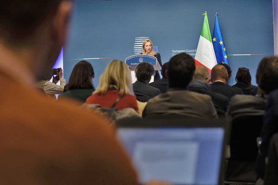Bruxelles - Giorgia Meloni