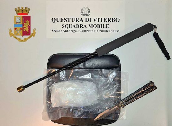 Viterbo - Polizia - La droga sequestrata