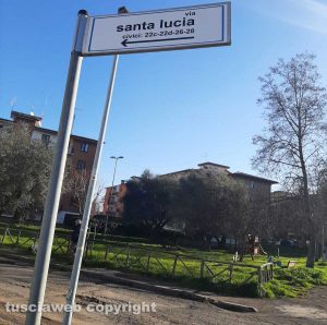 Viterbo - Il manto stradale nel quartiere Santa Lucia