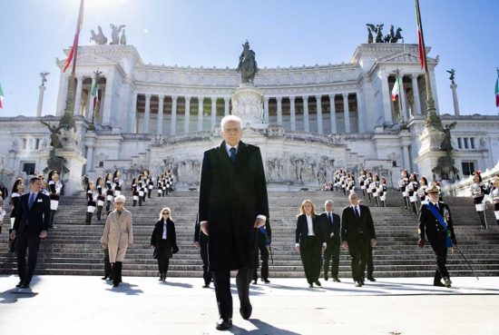 Roma -162° anniversario della Giornata dell'Unità Nazionale - Mattarella 