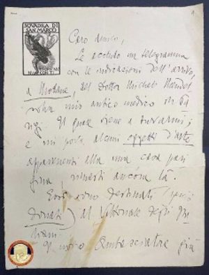 La lettera di Gabriele D'Annunzio trovata a Viterbo