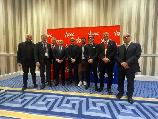 Rotelli con deputati ed eurodeputati delegazione-Ecr al Cpac