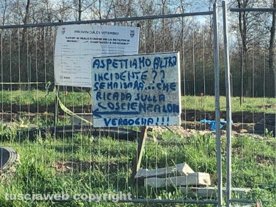 Civita Castellana - Nuovo striscione al Quartaccio