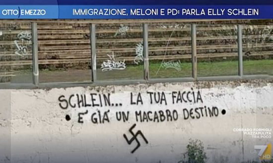 Elly Schlein ospite a Otto e mezzo - La scritta apparsa a Viterbo
