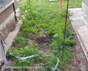 La voragine al cimitero San Lazzaro