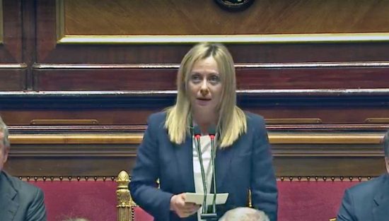 Giorgia Meloni in Senato