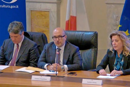 Capitale italiana della cultura 2025 - La cerimonia - Al centro il ministro Sangiuliano