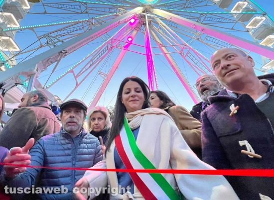 Viterbo - L'inaugurazione della ruota panoramica
