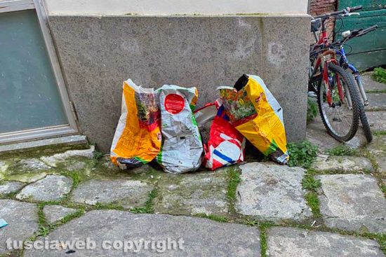 Viterbo - L'immondizia in via San Egidio